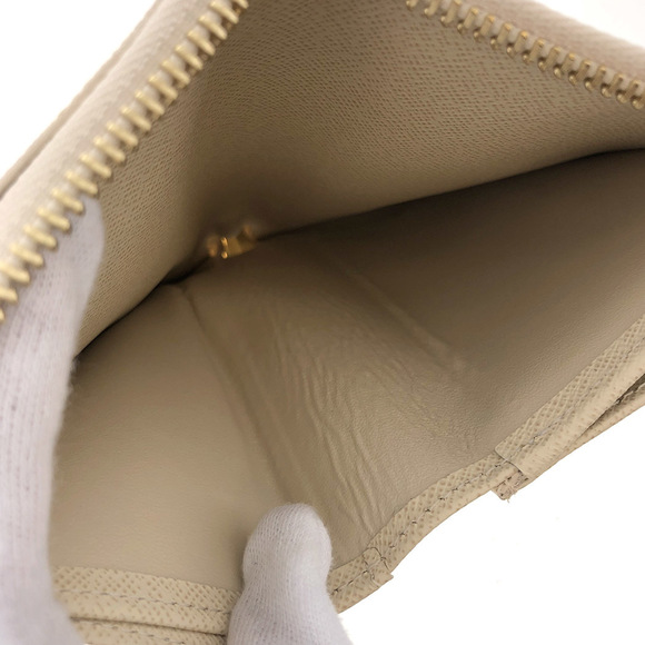 Louis Vuitton Zippy Compact Wallet Damier Azur Bifold Round Zipper White - Picture 5 of 9